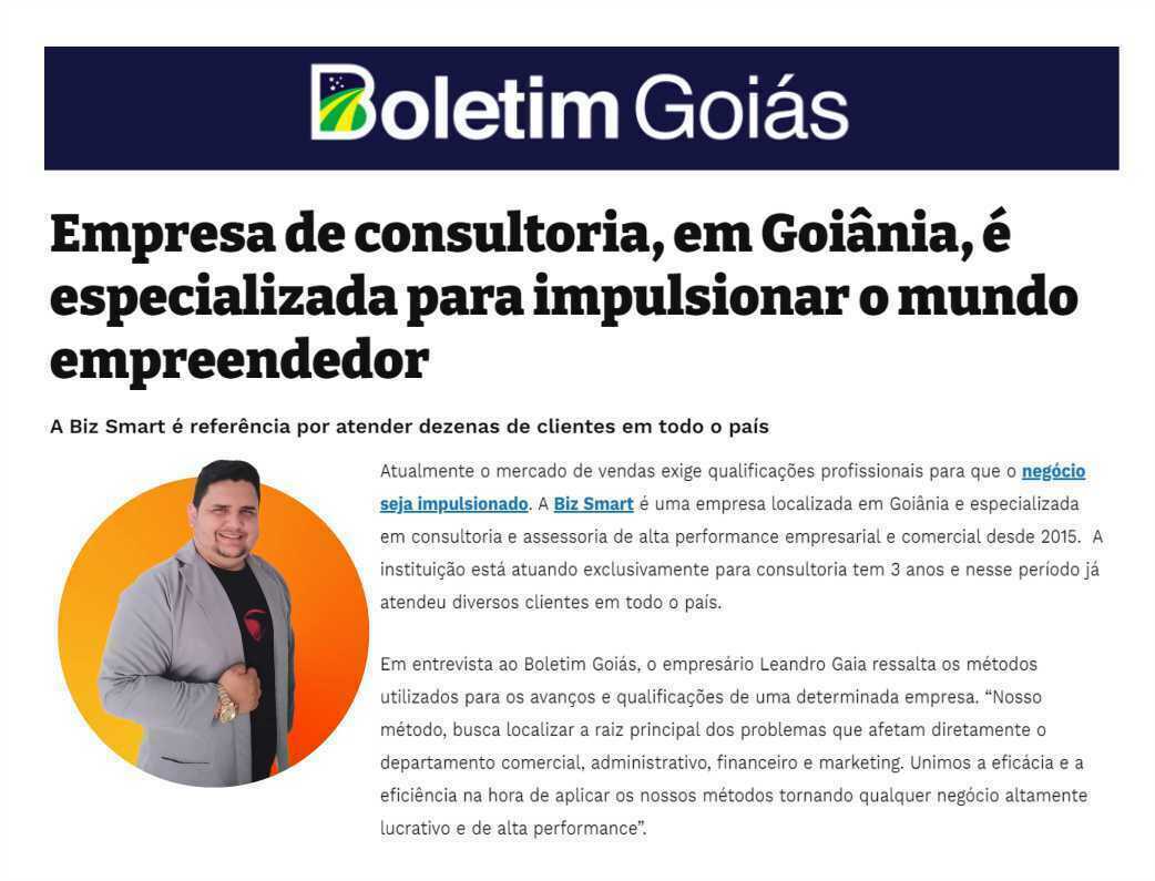 Reportagem - Biz Smart - Boletim Goias